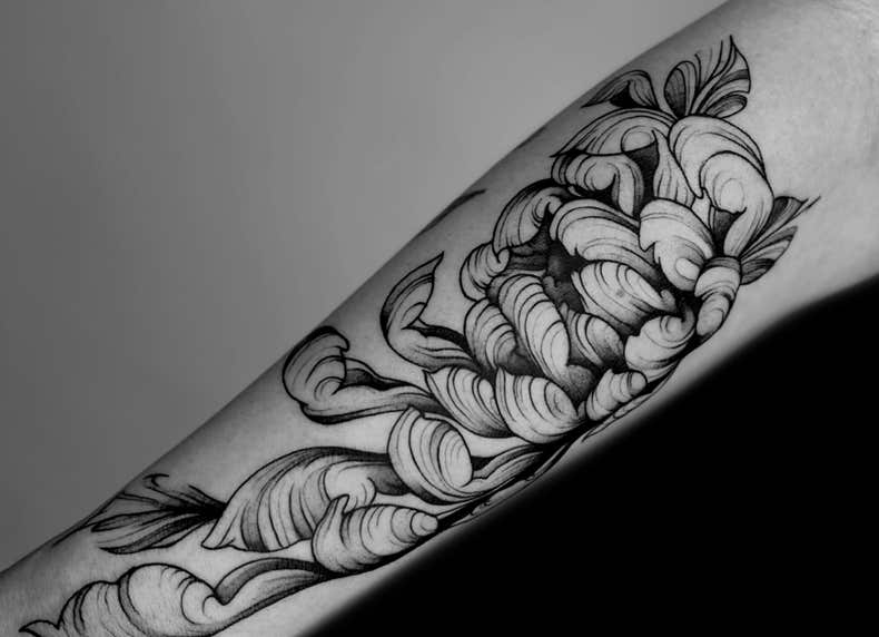 Floral Tattoo | The Wall Tattoo