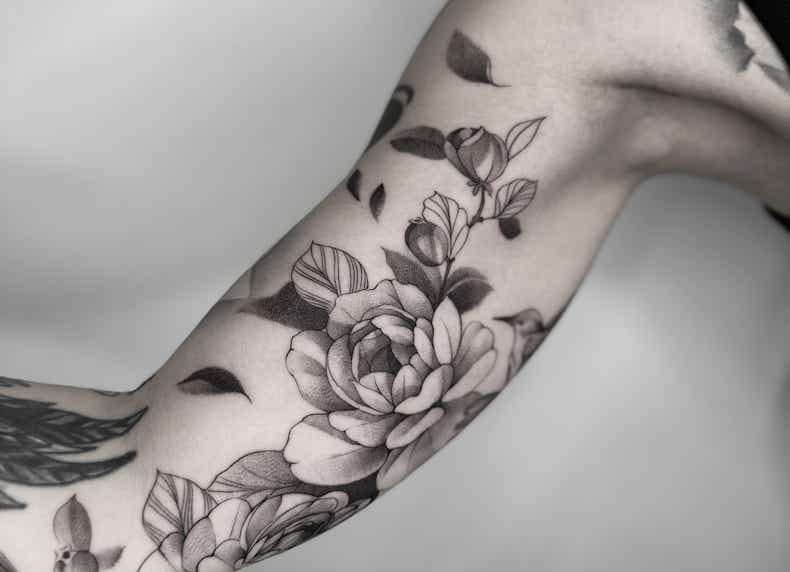 Floral Tattoo | The Wall Tattoo