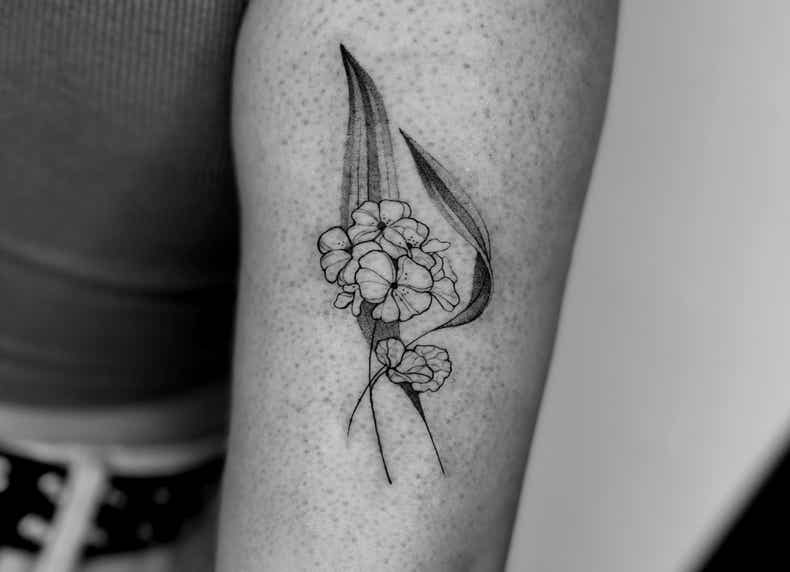 Floral Tattoo | The Wall Tattoo